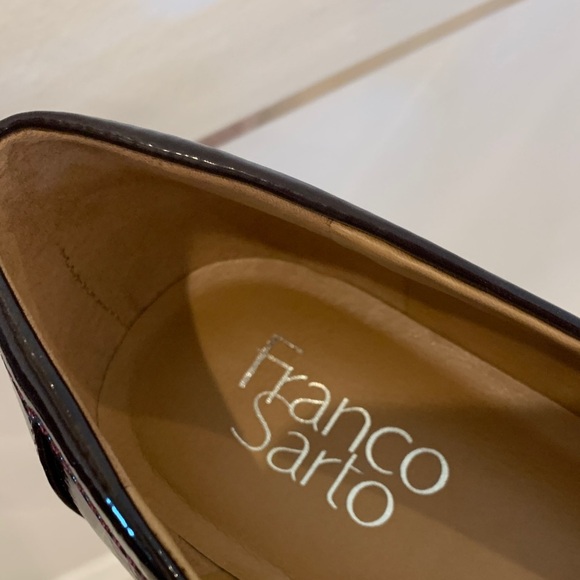 Franco Sarto Dark Burgundy Patent Leather Tassel Loafers - Picture 7 of 10